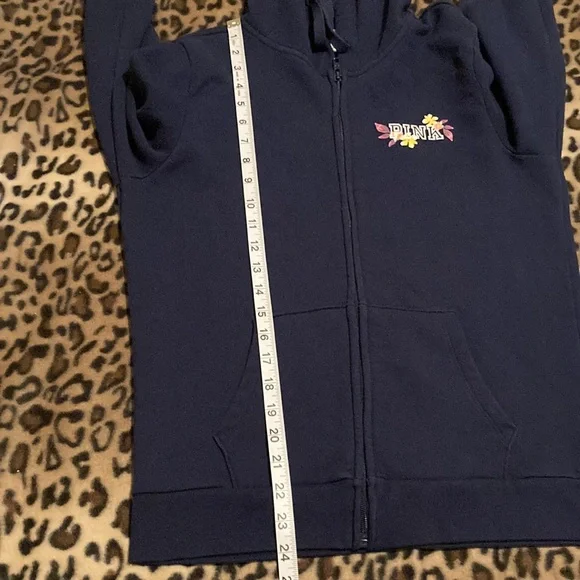 GUC PINK VICTORIAS SECRET HOODIE VS FLORAL LOUNGE FULL ZIP HOODIE Women’s Size M - Picture 12 of 12